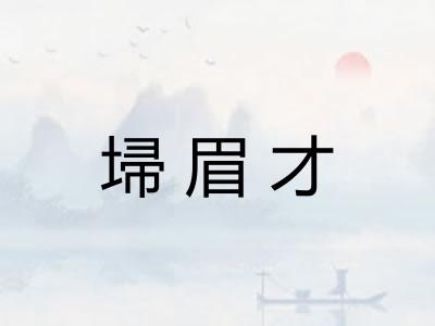 埽眉才