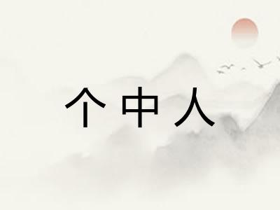 个中人