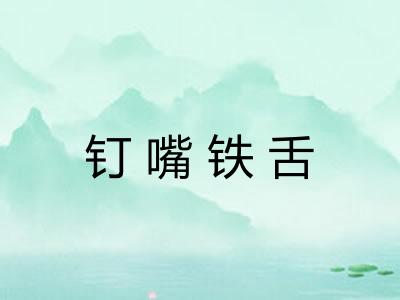 钉嘴铁舌