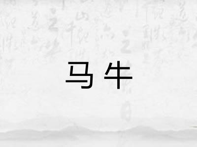 马牛