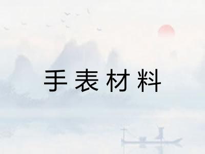 手表材料