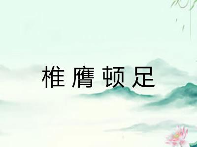 椎膺顿足