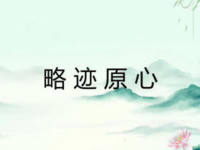 略迹原心
