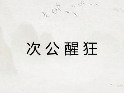 次公醒狂