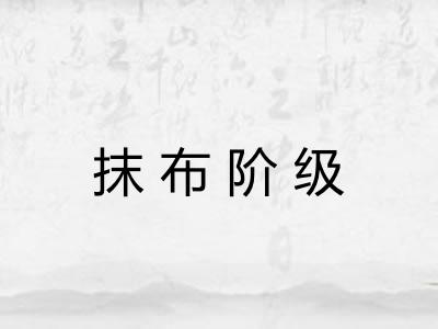 抹布阶级