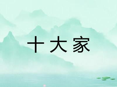十大家