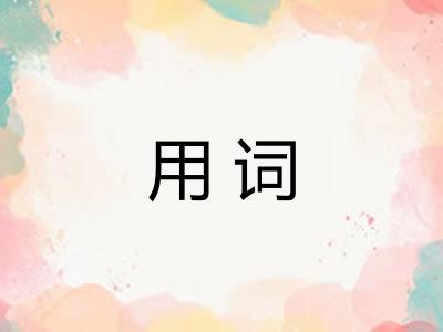 用词
