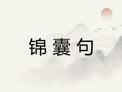 锦囊句