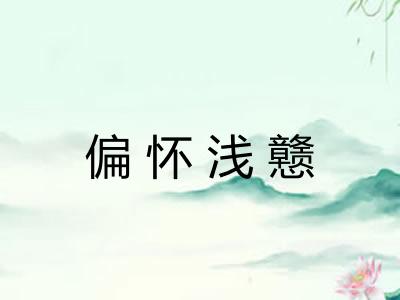 偏怀浅戆