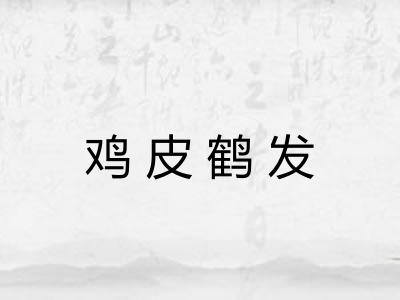 鸡皮鹤发