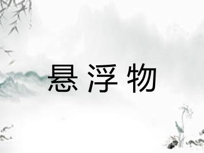 悬浮物