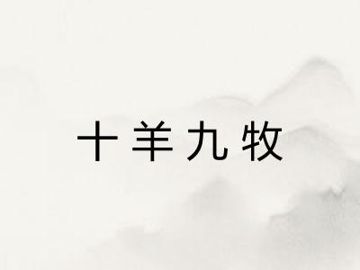 十羊九牧