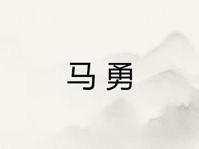 马勇