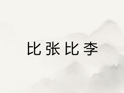 比张比李