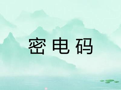 密电码