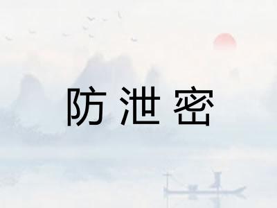 防泄密