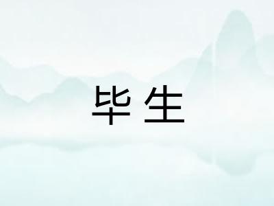 毕生
