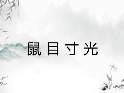 鼠目寸光