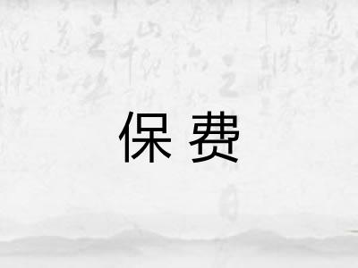 保费