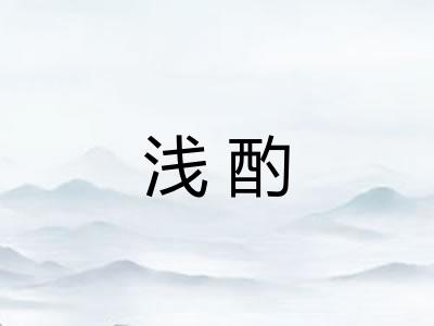 浅酌