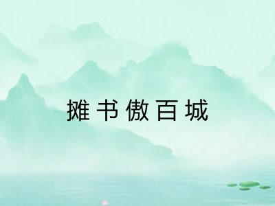 摊书傲百城