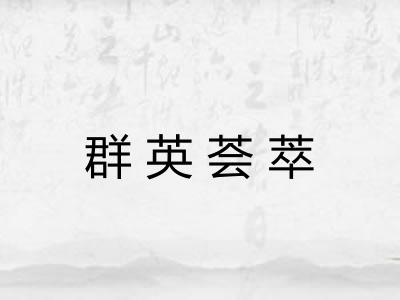 群英荟萃