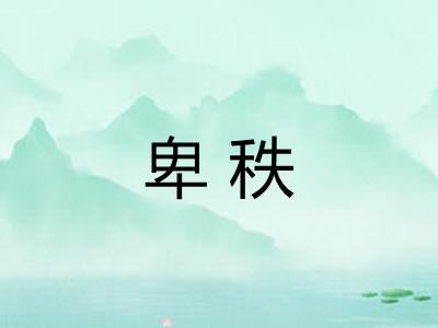 卑秩