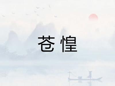 苍惶