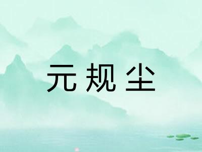 元规尘