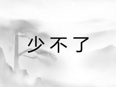 少不了