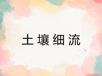 土壤细流