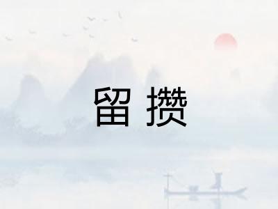 留攒