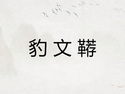 豹文鞯