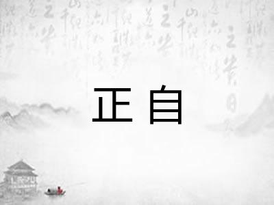 正自
