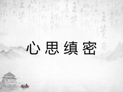 心思缜密
