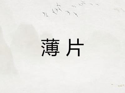 薄片