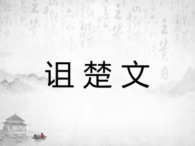 诅楚文