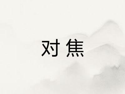 对焦