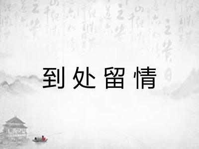 到处留情