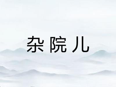 杂院儿