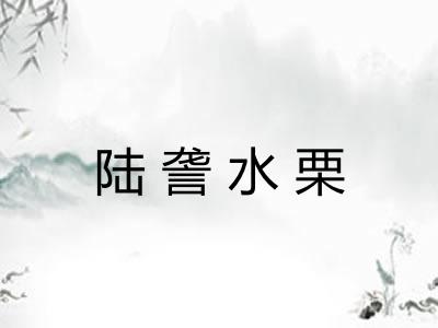 陆詟水栗