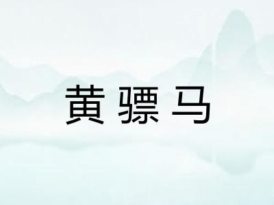 黄骠马