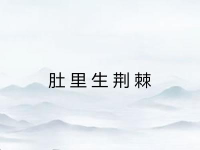 肚里生荆棘