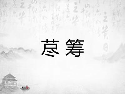 荩筹