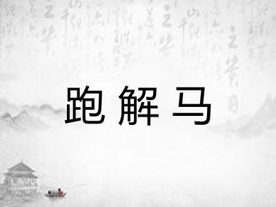 跑解马