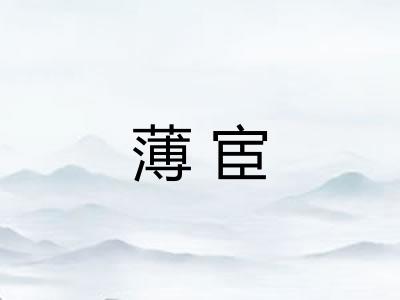 薄宦