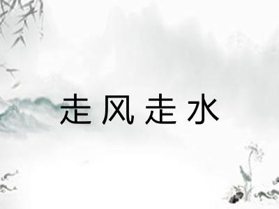 走风走水