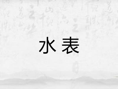 水表