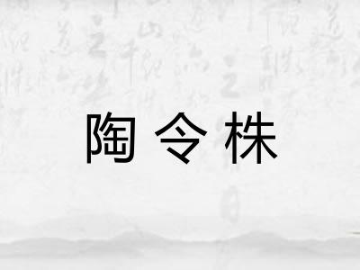 陶令株