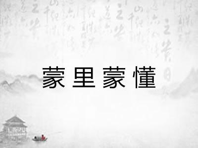 蒙里蒙懂